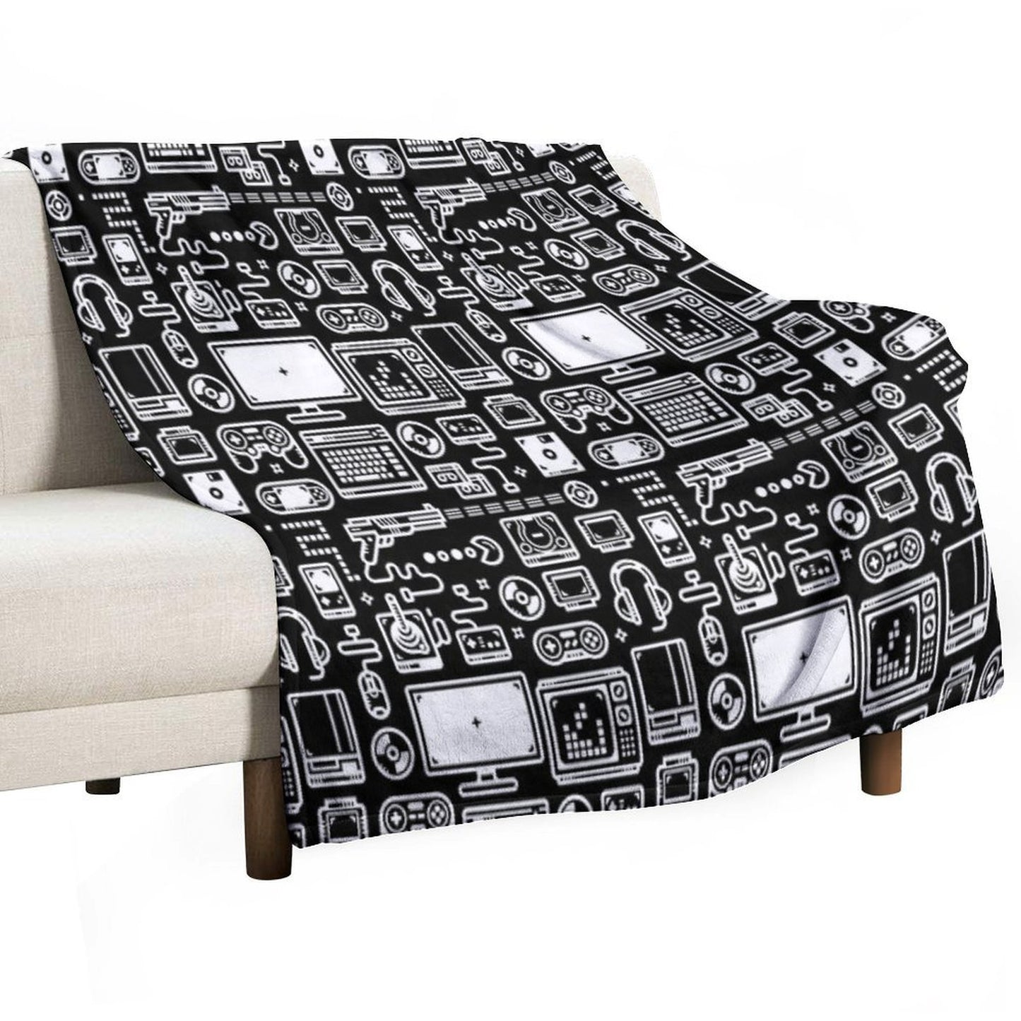 Retro Gamer Video Game Consoles, PC's, Controllers, Joysticks And Gamepads Multi-functional Throw Blanket