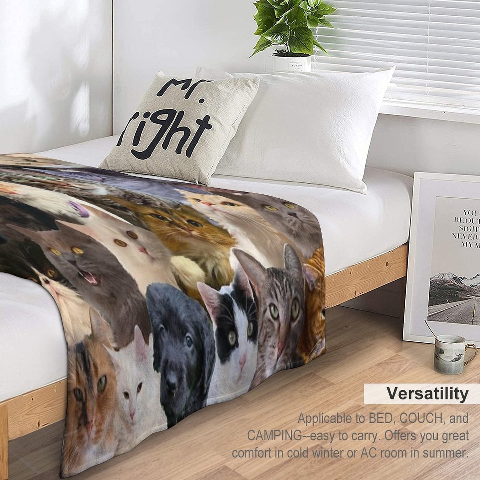 Maximalism Animal Puzzle Pattern Comfort Throw Blanket