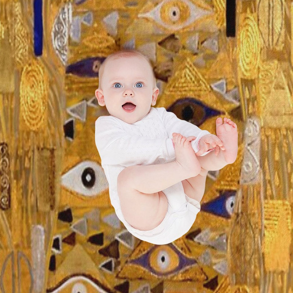 Adele Bloch-Bauer I - Detail by Gustav Klimt Gold Lightweight Throw Blanket