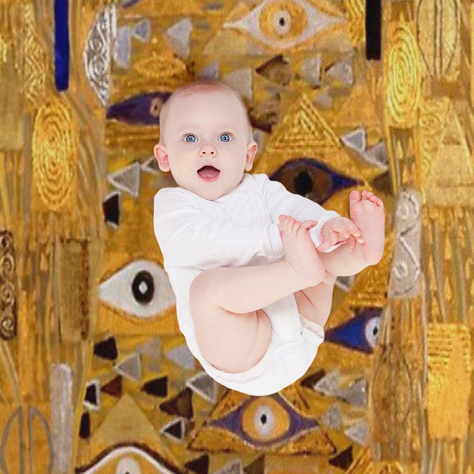 Adele Bloch-Bauer I - Detail by Gustav Klimt Gold Lightweight Throw Blanket