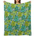 Groovy Blooms Velvety-soft Throw Blanket
