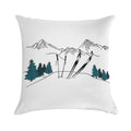 Ski You Later Winter Sports Scene Soft Reinforced Edging Throw Pillow