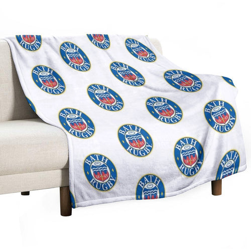 Bath Rugby Plush Throw Blanket