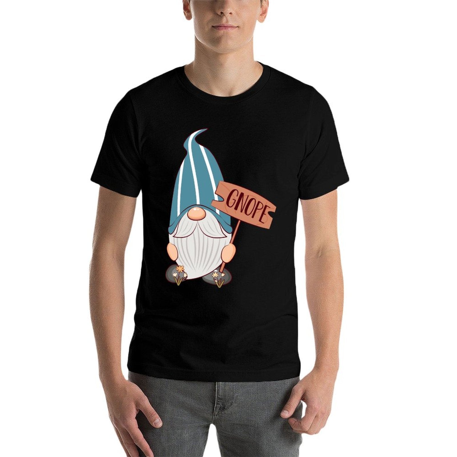 Cool Gnope, Tomte Garden Gnome Funny Scandinavian Nope  Affordable Price T-Shirt