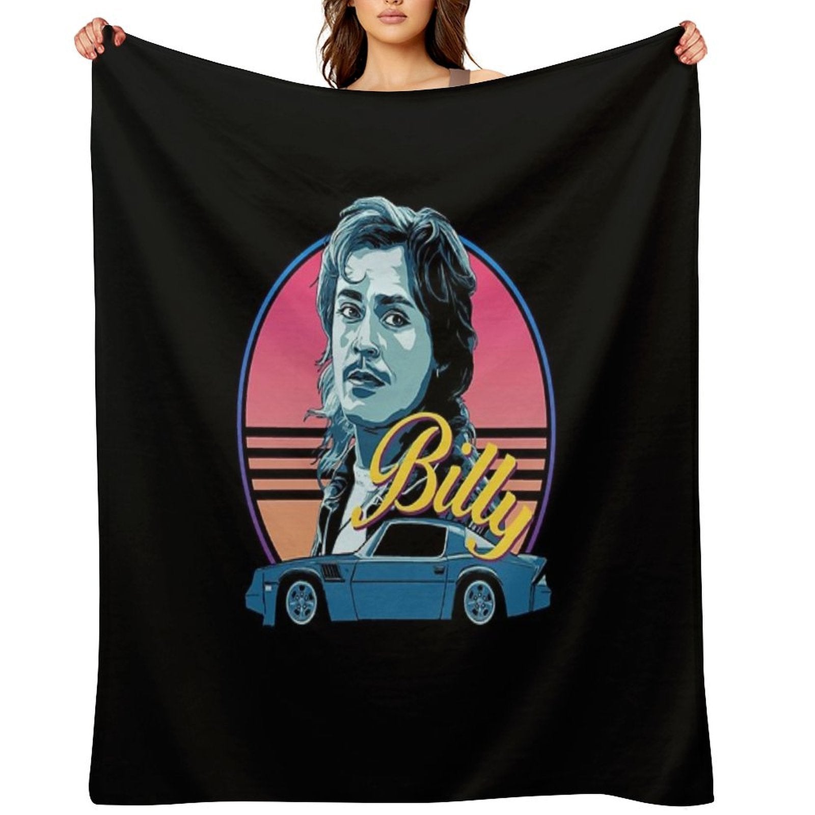 Billy Hargrove - Stranger Things - 80s Style Compact Throw Blanket