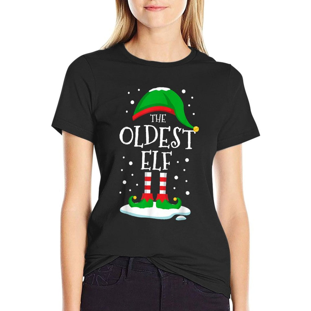 The Oldest Elf Christmas Family Matching Xmas Old Elf Funny  Affordable Price T-Shirt