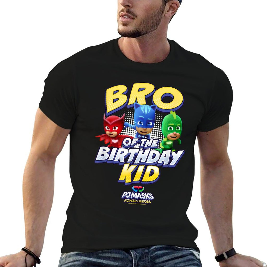 PJ Masks Group Shot Bro Of The Birthday Kid Logo  Soft T-Shirt