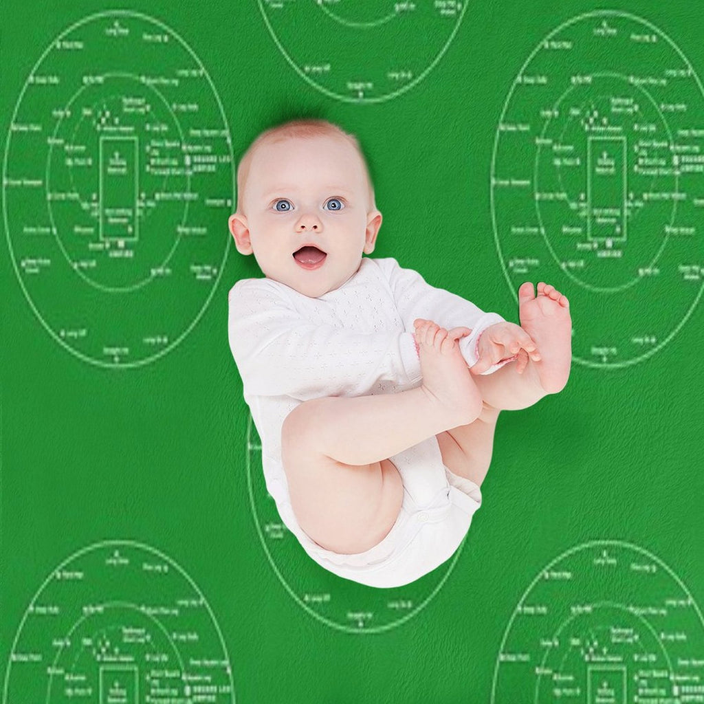 CRICKET PITCH POSITIONS- Fielding Positions Diagram Comfort Throw Blanket