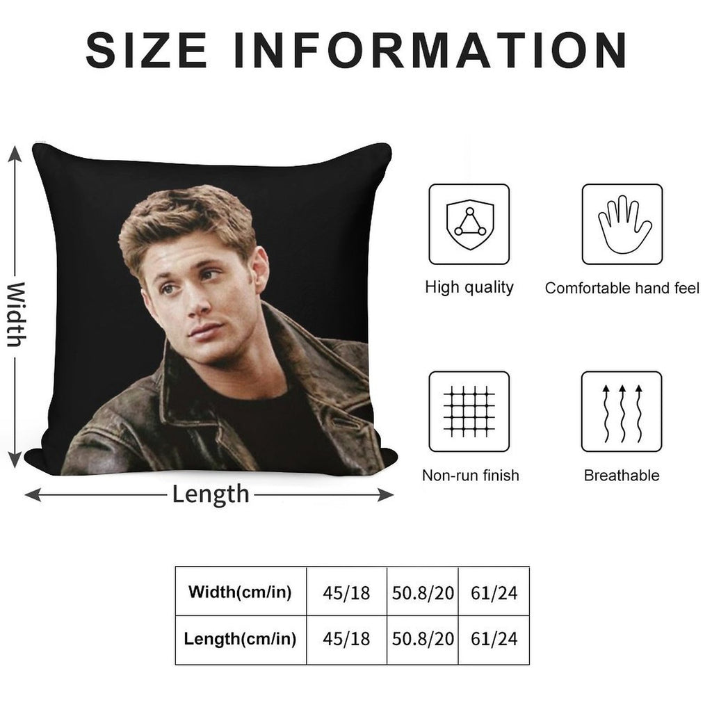 Dean Winchester Supernatural Soft Durable Construction Throw Pillow