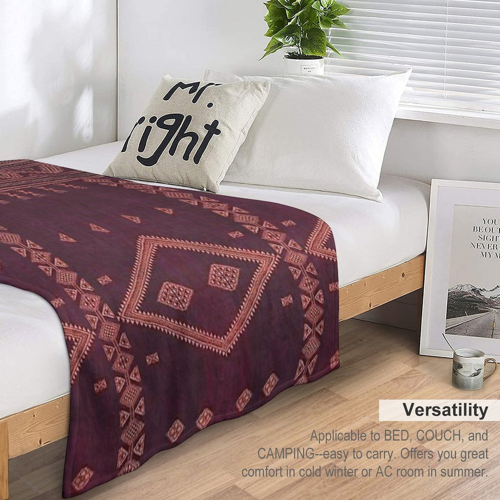 Traditional Moroccan Design Multi-functional Throw Blanket