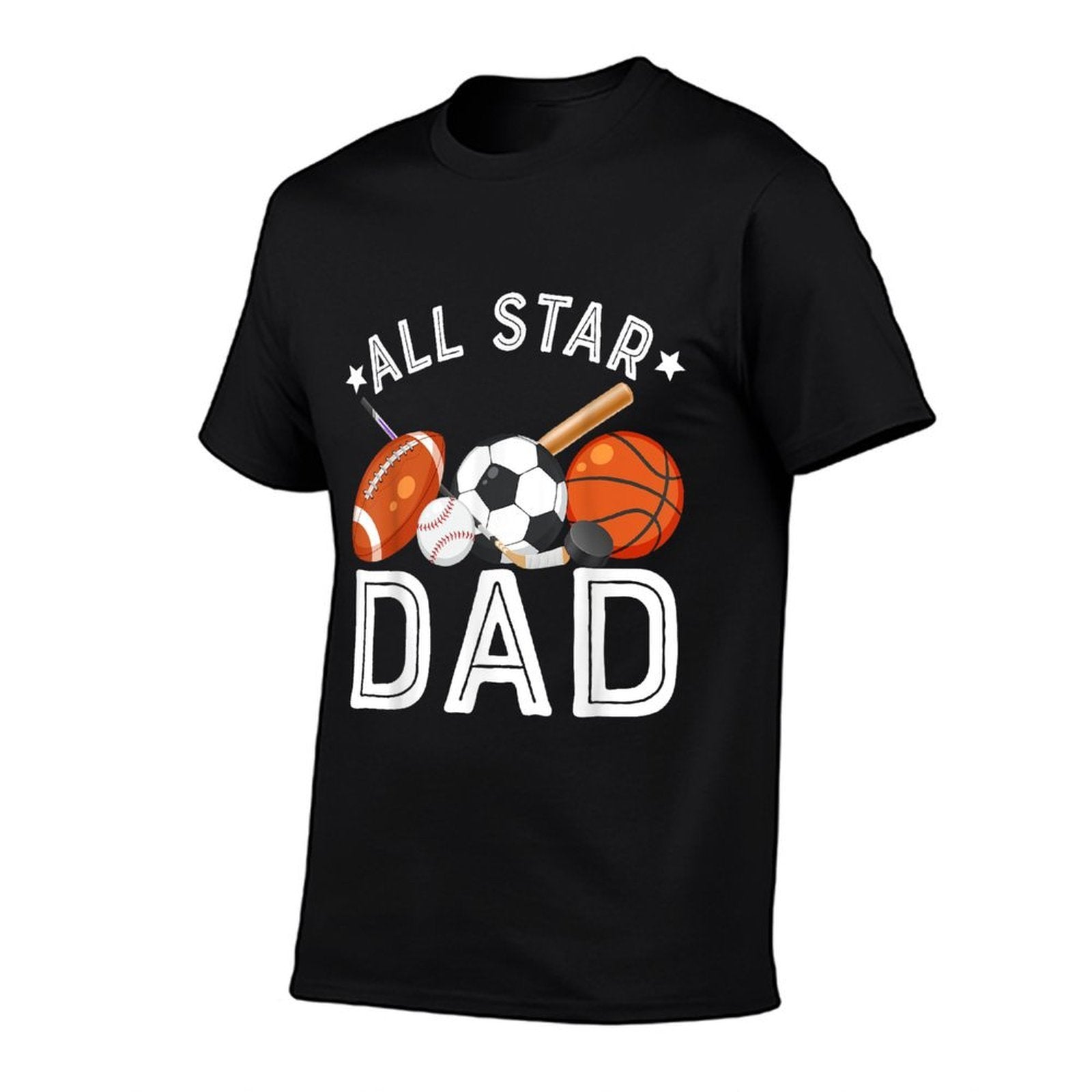 All Star DAD Of The Birthday Boy Basketball Soccer Sport  High-quality Stitching T-Shirt