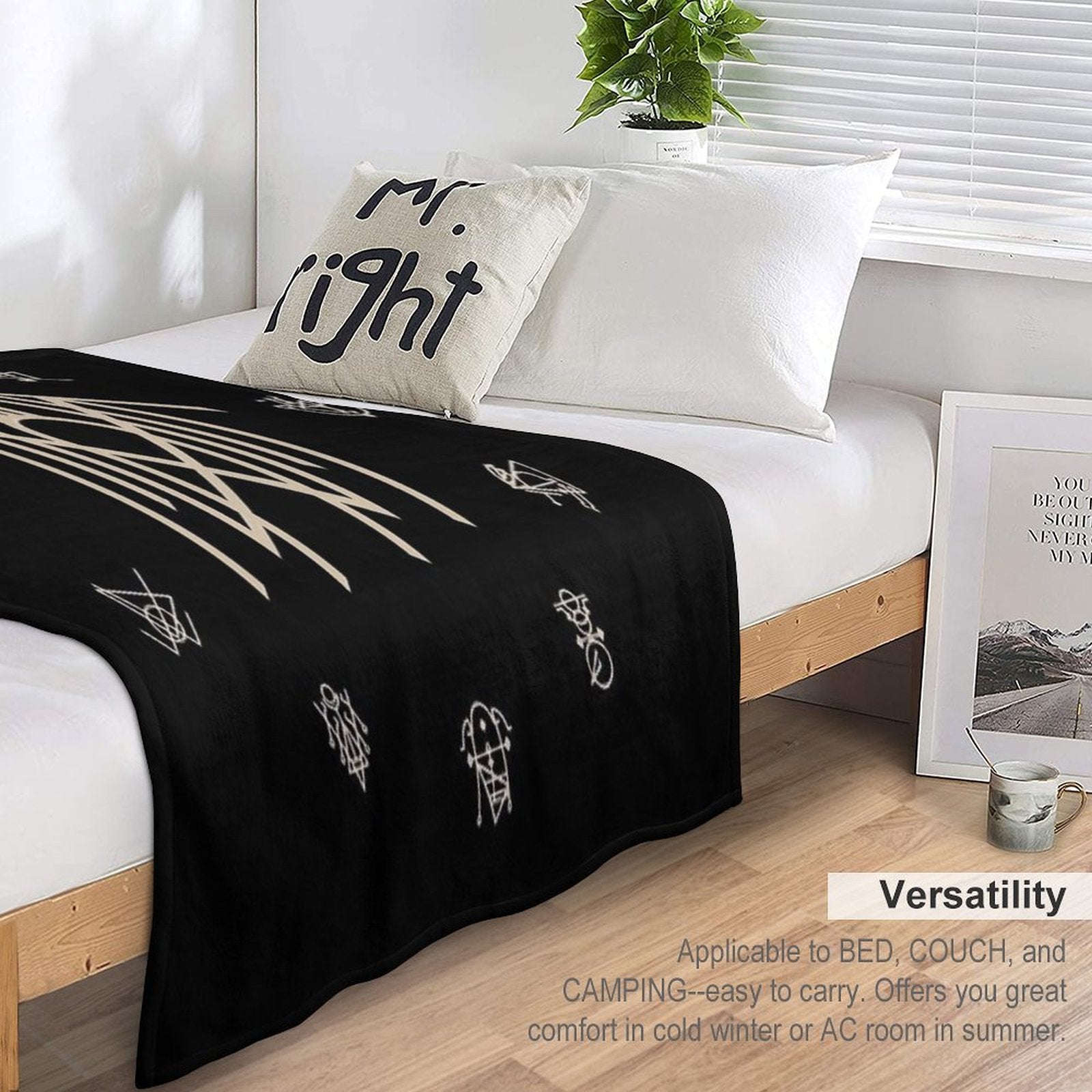 Night Comes Moon Versatility Throw Blanket