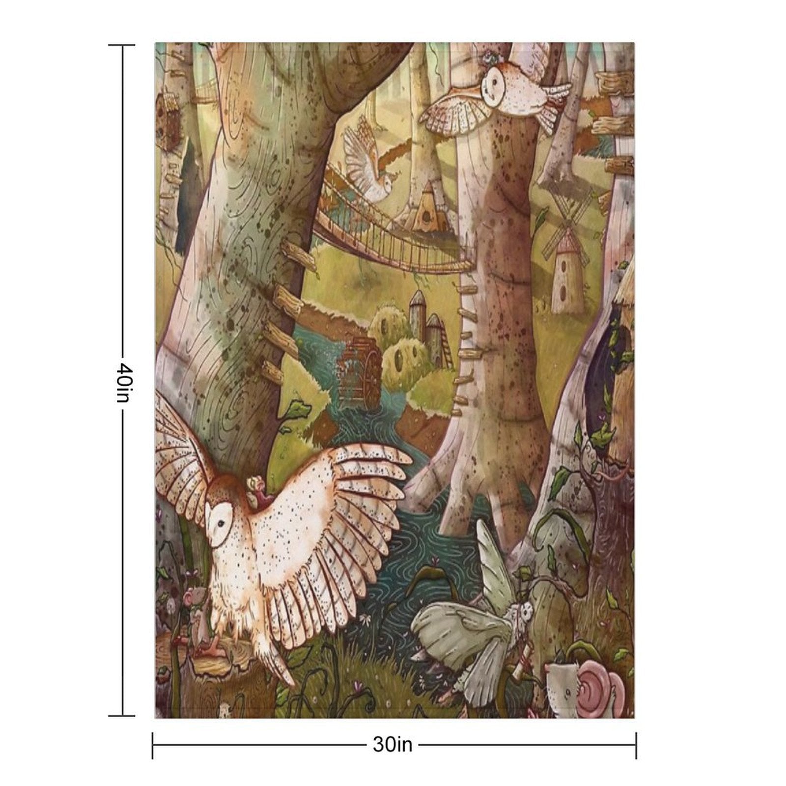 Of Mice And Owls Mouse Guard Fan Art Gift-ready Throw Blanket