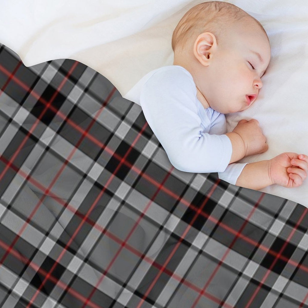 Thompson Grey Tartan  Clan Thomson  Cute Tartan Plush Throw Blanket