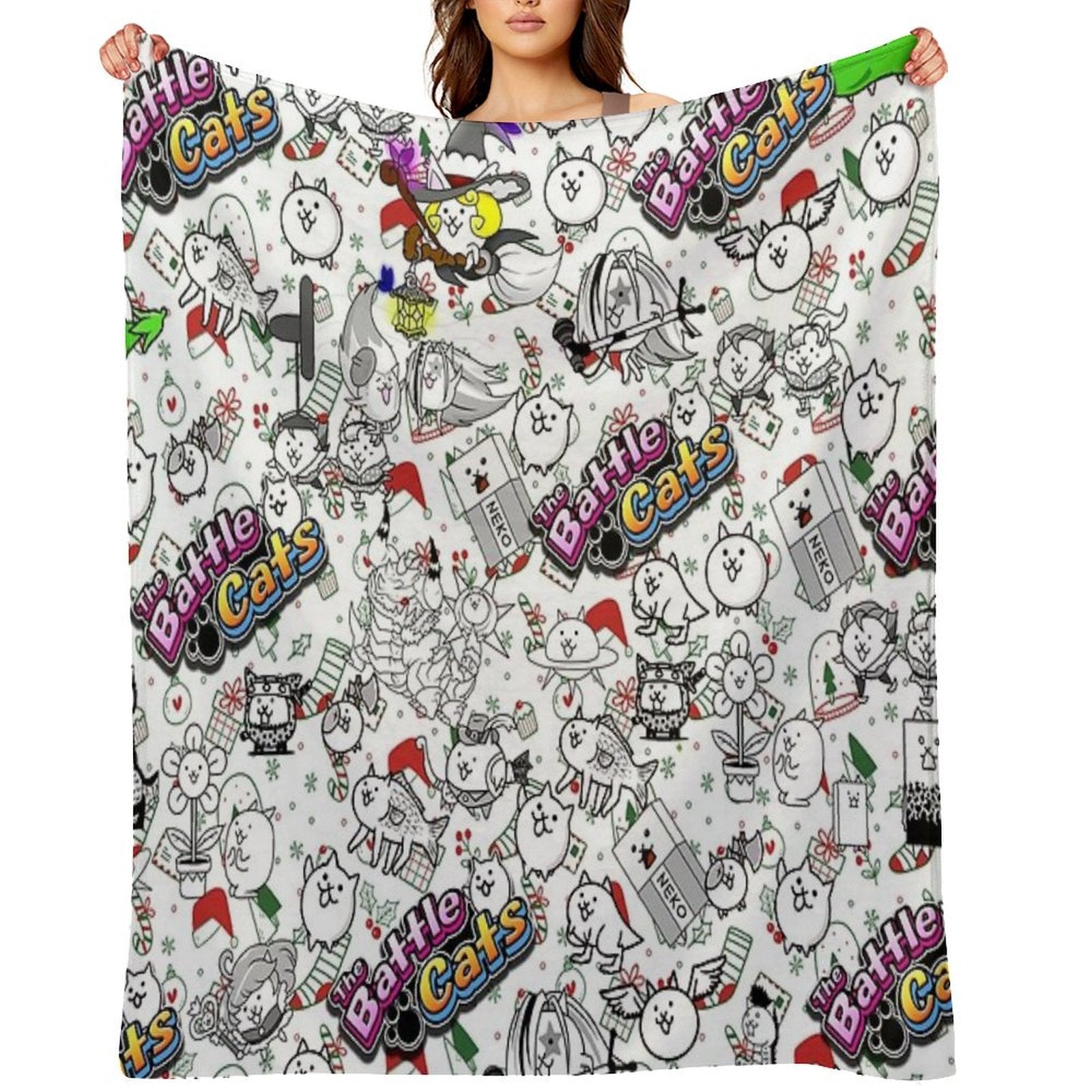 Battle Cats Compact Throw Blanket