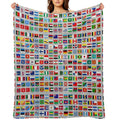All of The Current World Flags Every Nation Multi-functional Throw Blanket