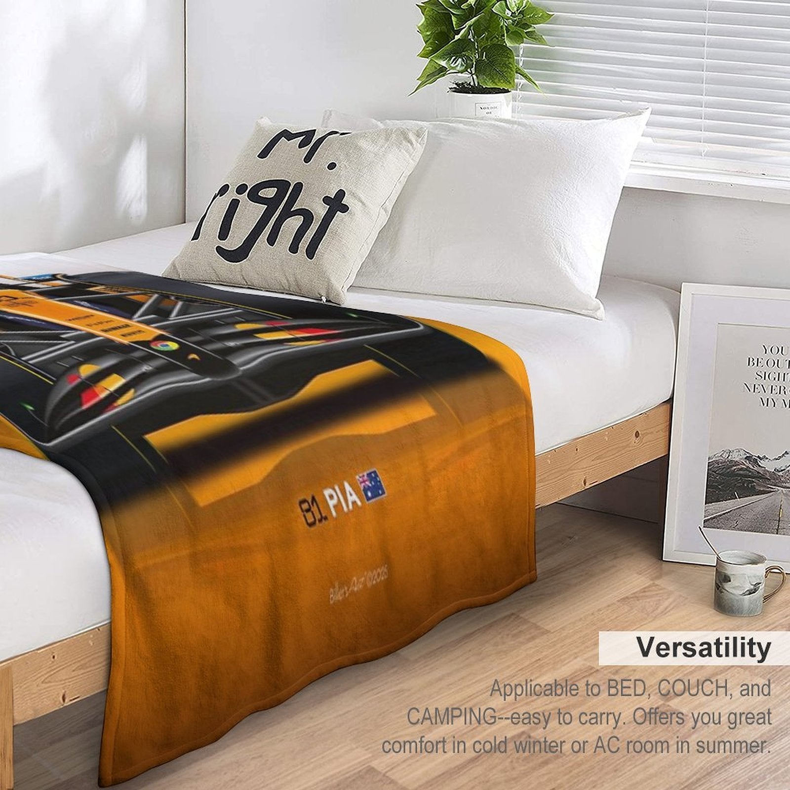 Oscar Piastri 2025 Formula 1 McLaren Racing Car Quick-dry Throw Blanket