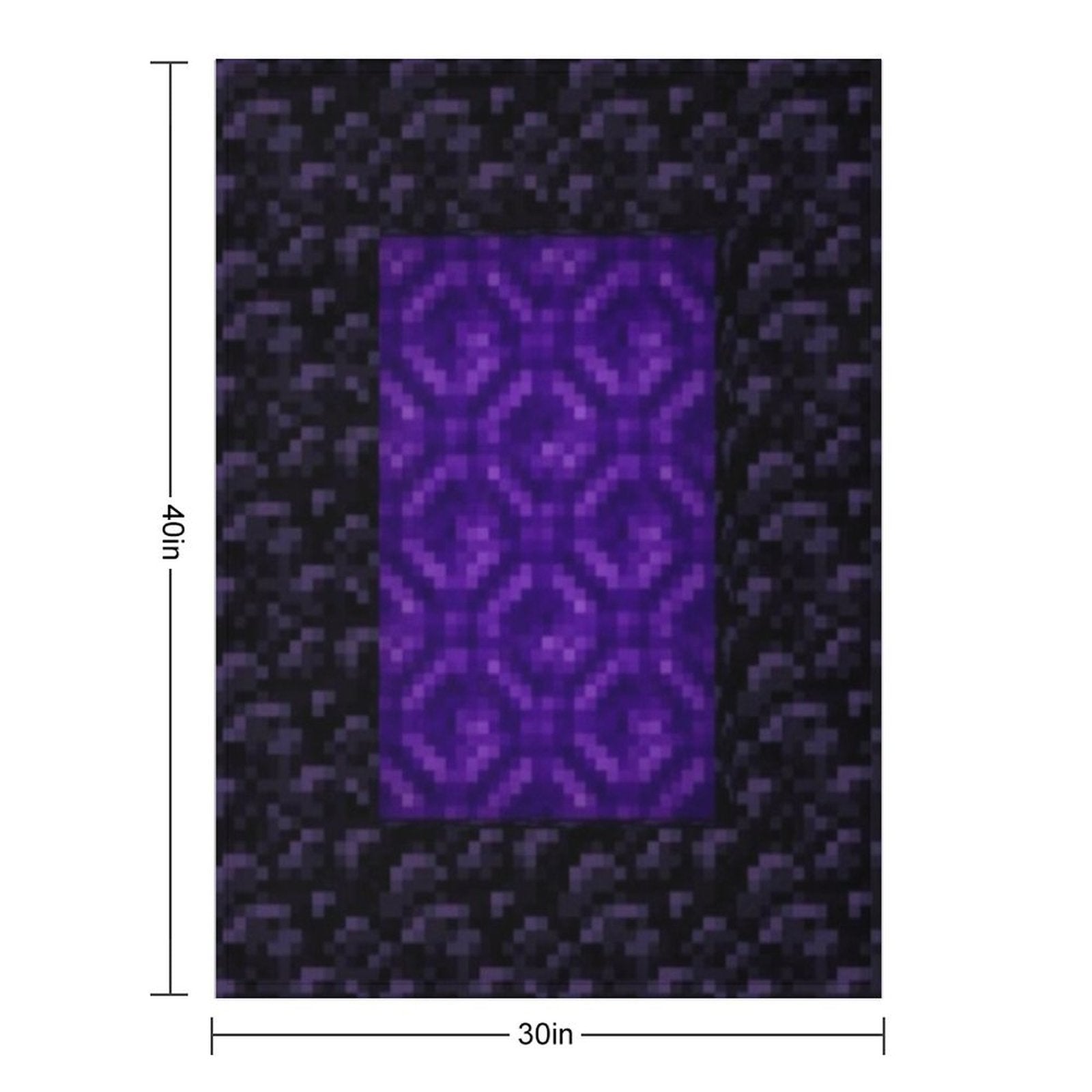 Nether Portal Pixel Blanket Versatility Throw Blanket