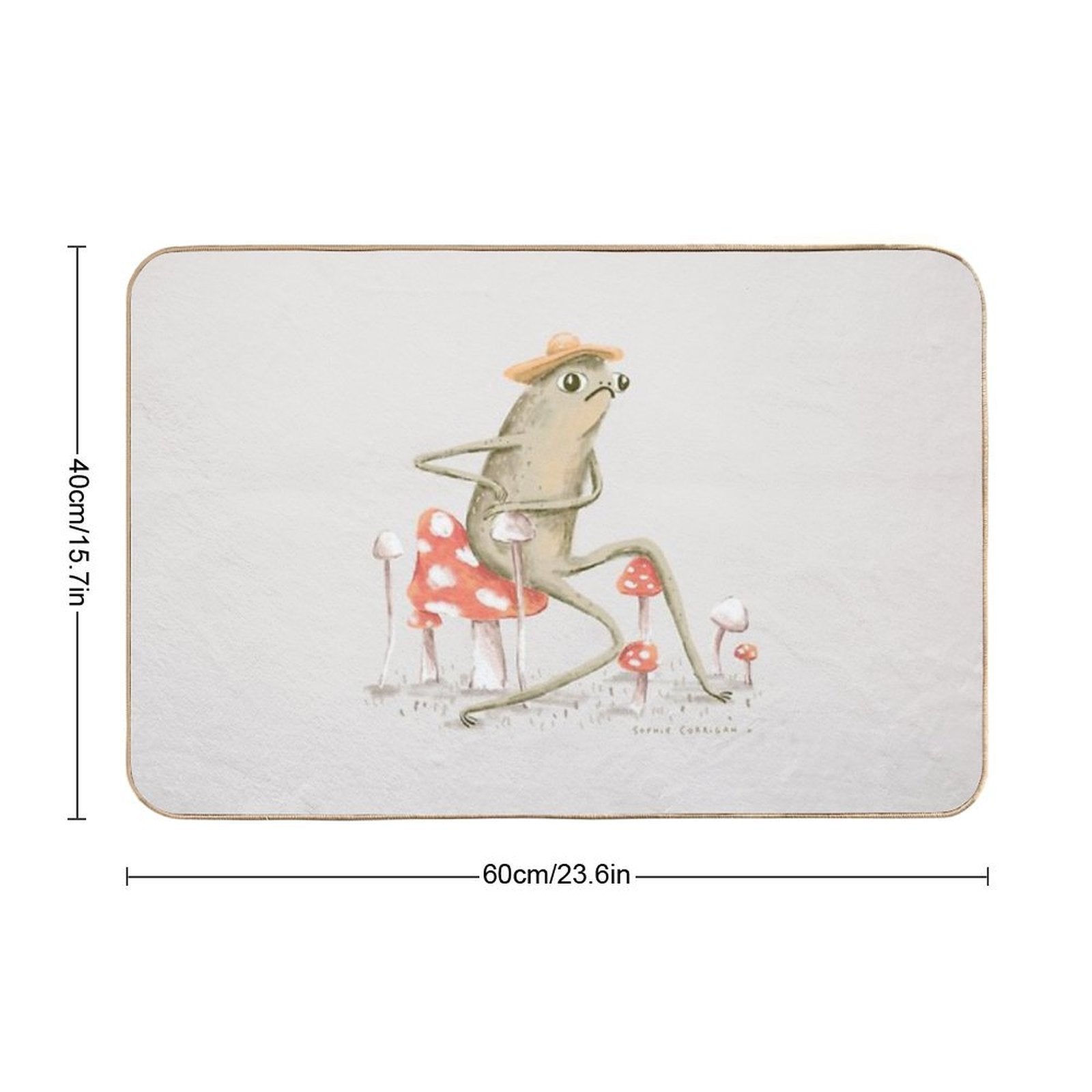 Awkward Toad  Repositionable Bath Mat