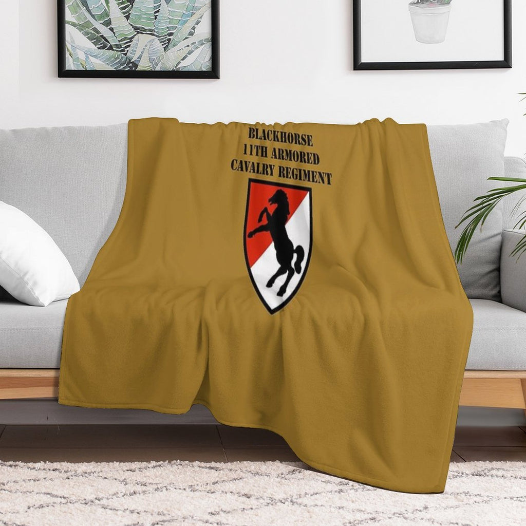 BLACKHORSE 11TH ARMORED CAVALRY REGIMENT Premium Throw Blanket