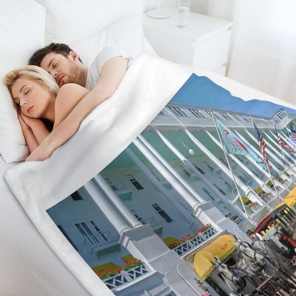 Carriage at The Grand Hotel, Mackinac Island, Michigan Compact Throw Blanket