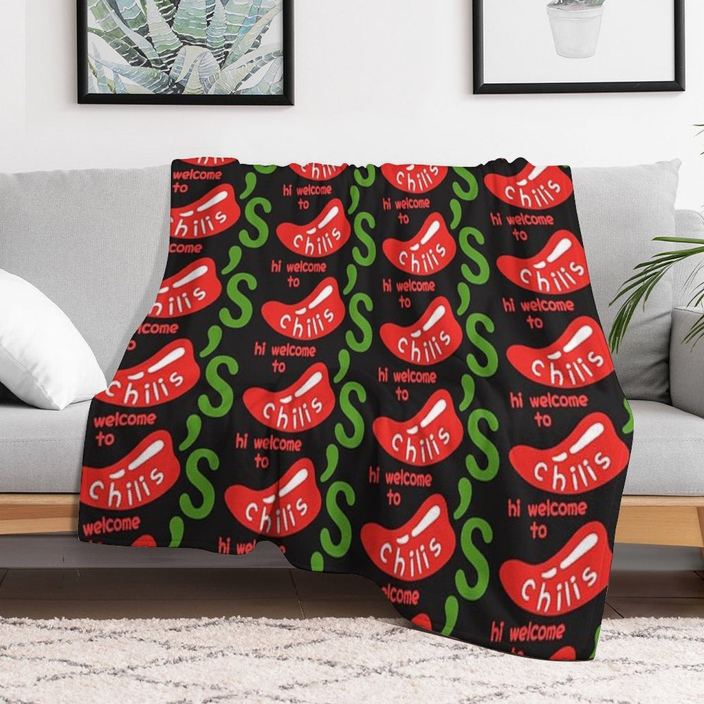 Hi Welcome To Chili’s Sustainable Throw Blanket