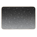 Black Silver Grey Sparkle Ombre Glitter  Easy Maintenance Bath Mat