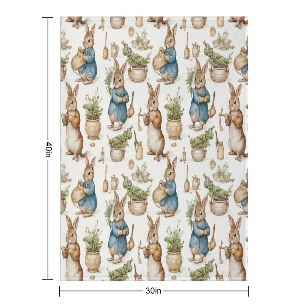 Peter Rabbit Watercolour Lightweight Throw Blanket