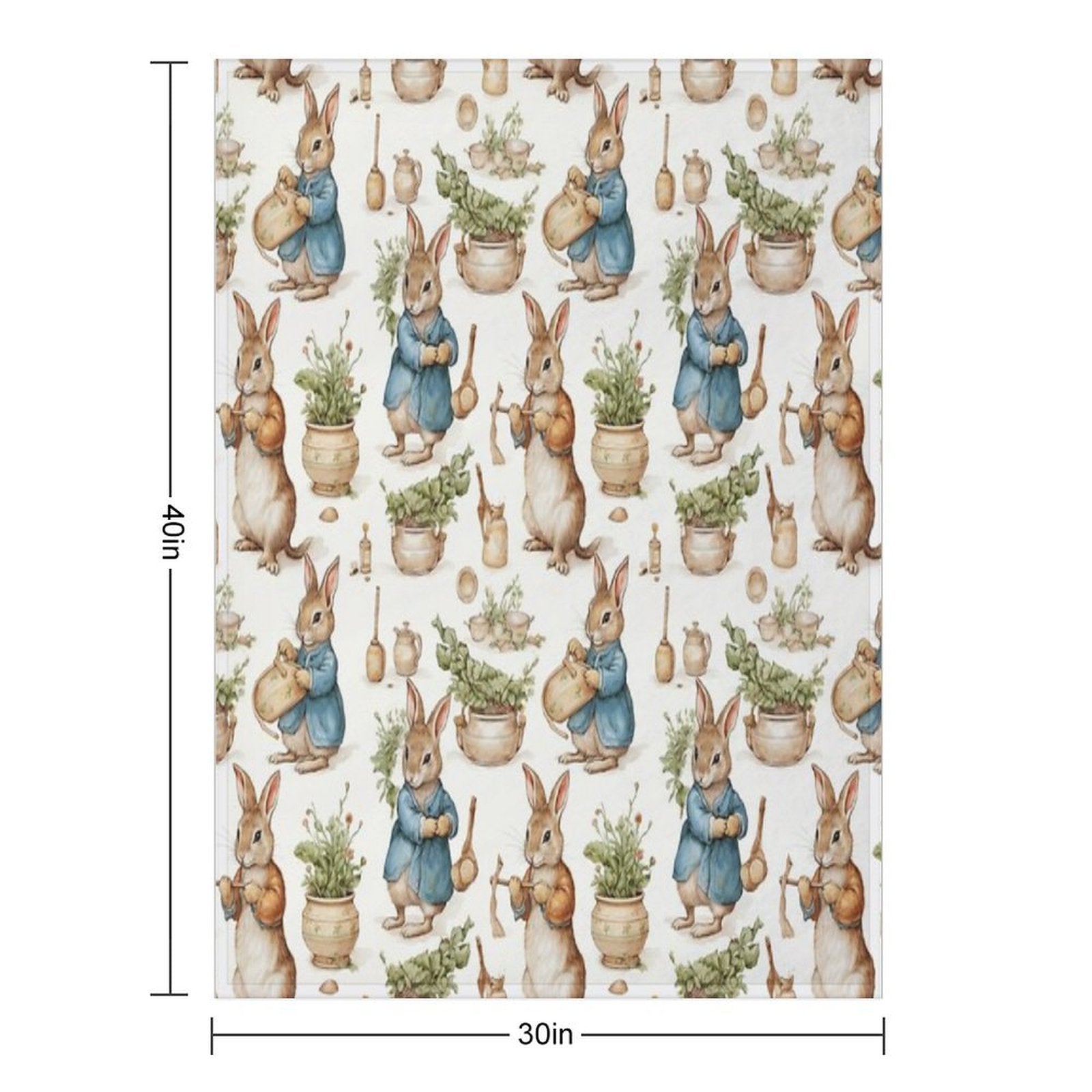 Peter Rabbit Watercolour Lightweight Throw Blanket