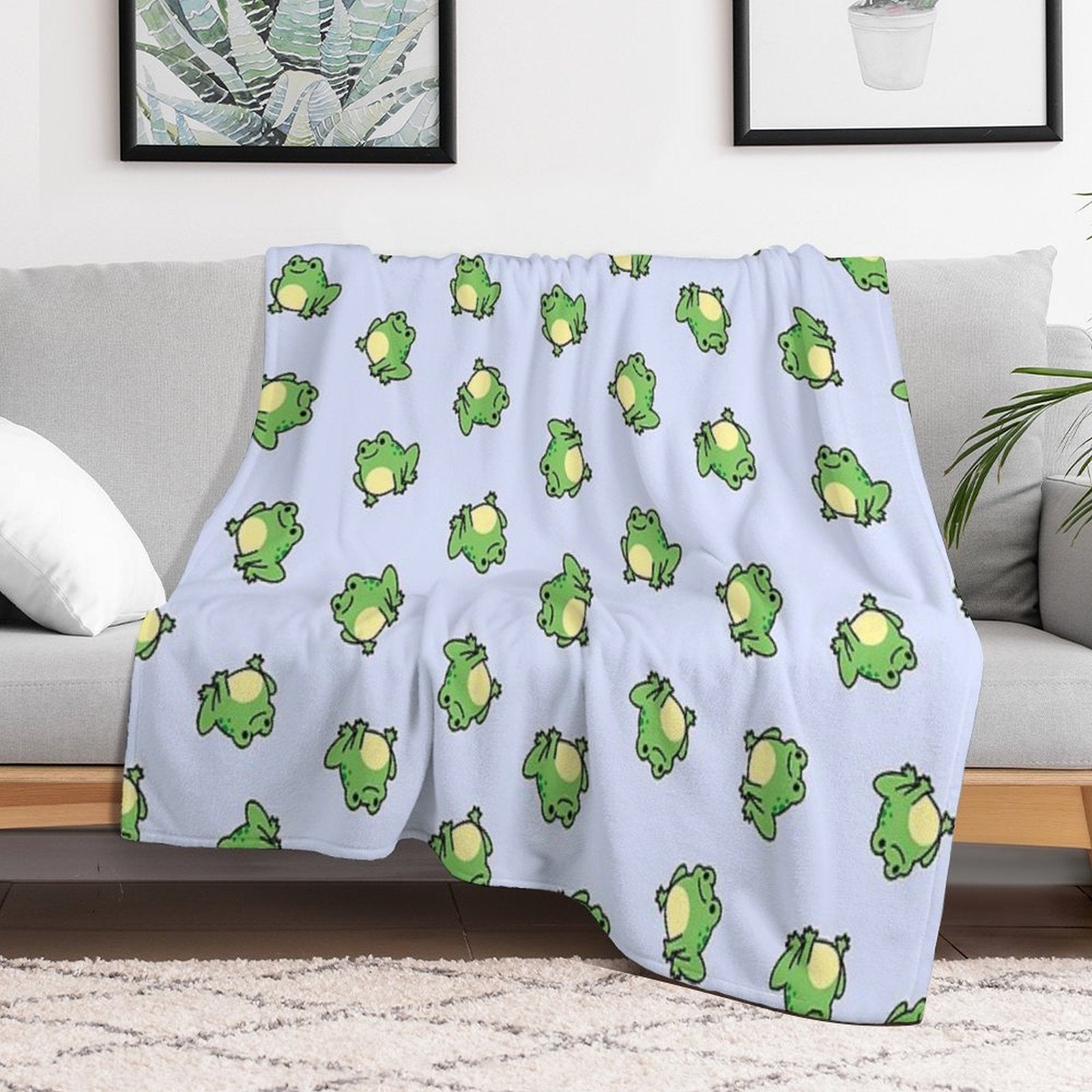 Frog Plush Throw Blanket