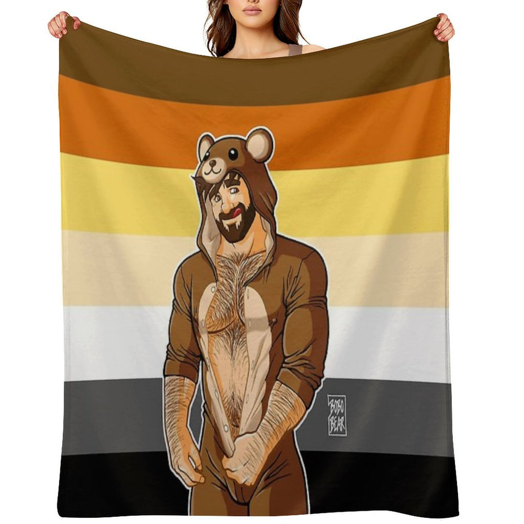 ADAM LIKES TEDDY BEARS - BEAR PRIDE Easy Care Throw Blanket