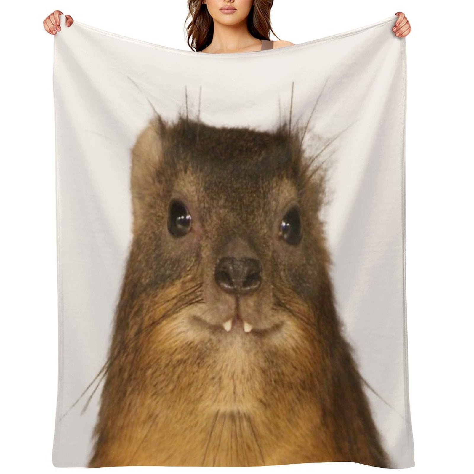 Rock Hyrax Photo - Dassie  Cute Vampire Potato Travel-friendly Throw Blanket