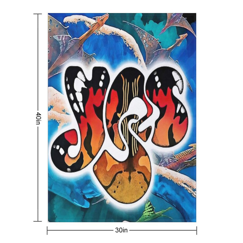 Yessongs, Progressive Rock, Fantasy Print, Surreal Art, Fantasy Landscape, Music Lover Gift Shrink-resistant Throw Blanket