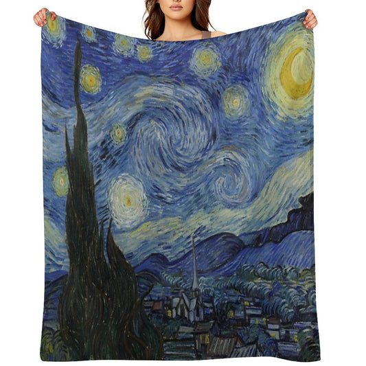 Starry Night (Vincent Van Gogh) Comfort Throw Blanket