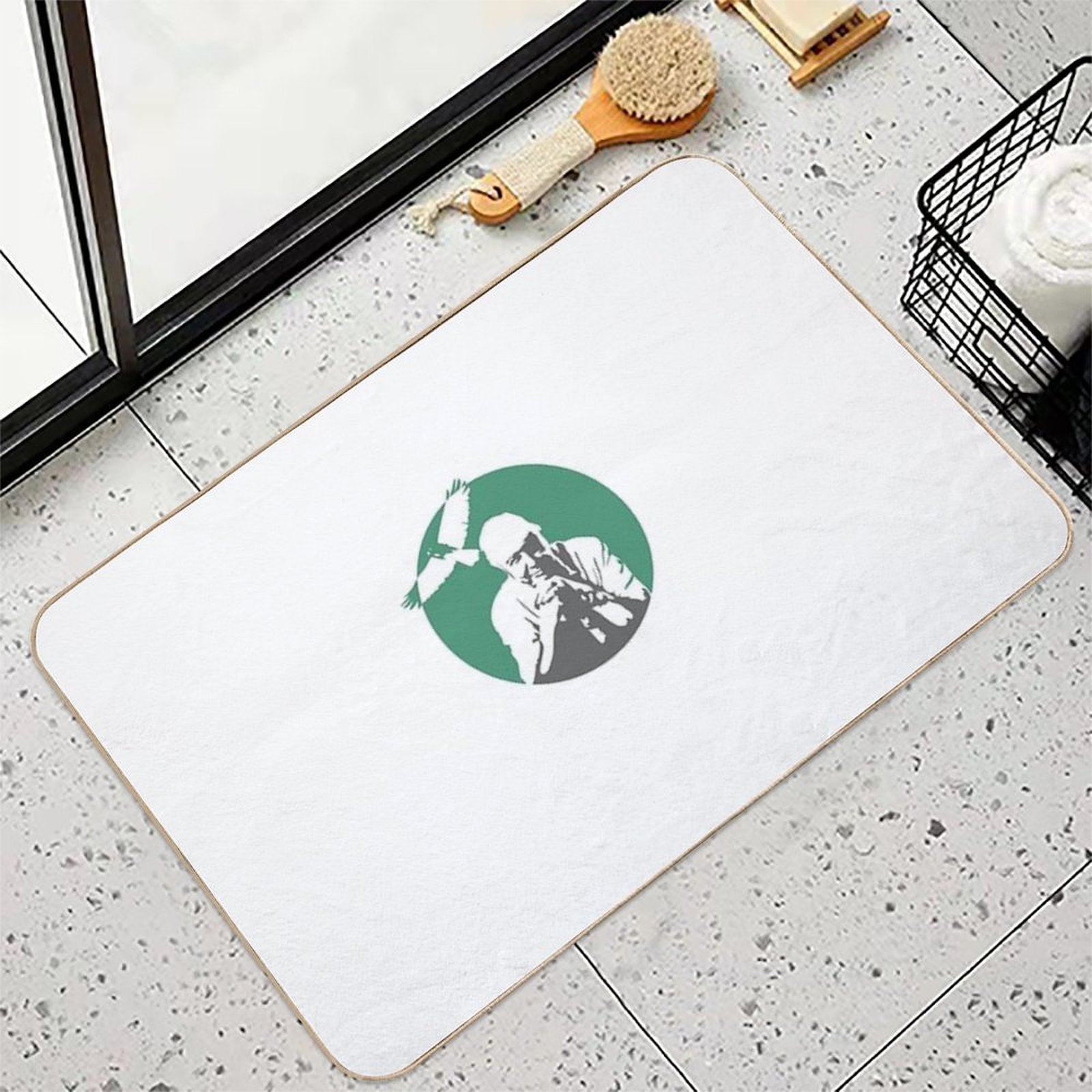 Sir David Attenborough  Fade-Resistant Bath Mat