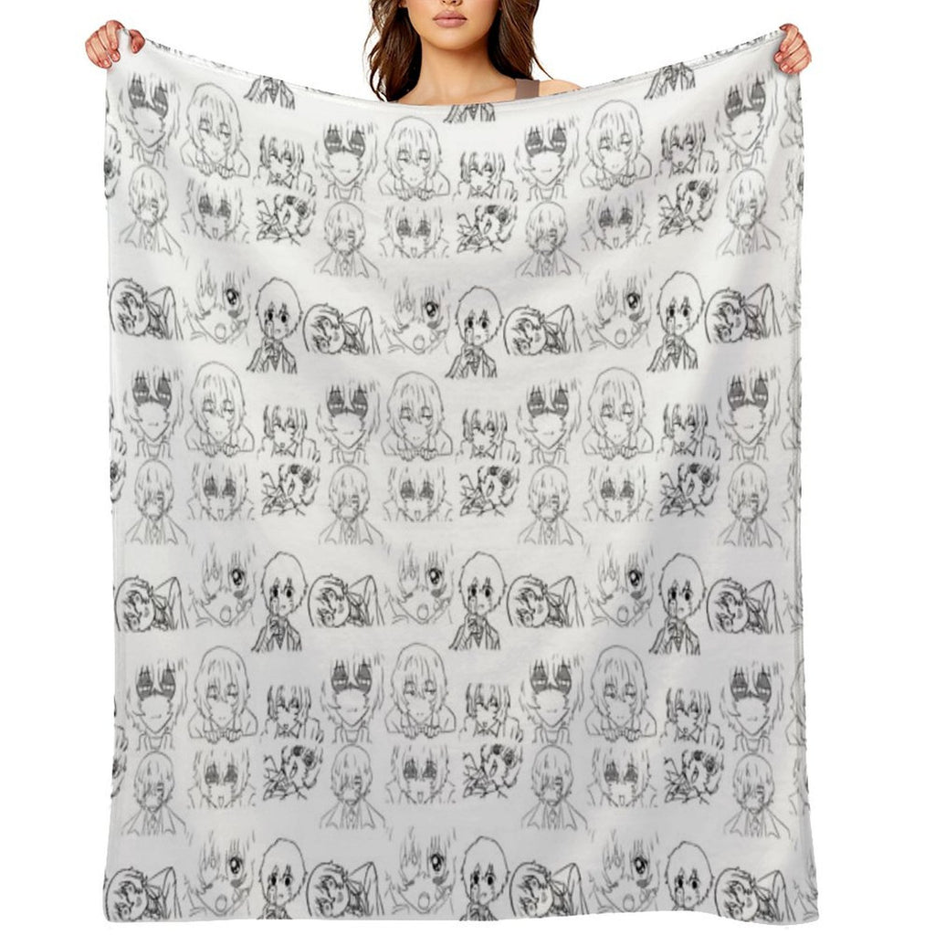 Dazai Pattern Velvety-soft Throw Blanket
