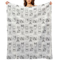 Dazai Pattern Velvety-soft Throw Blanket
