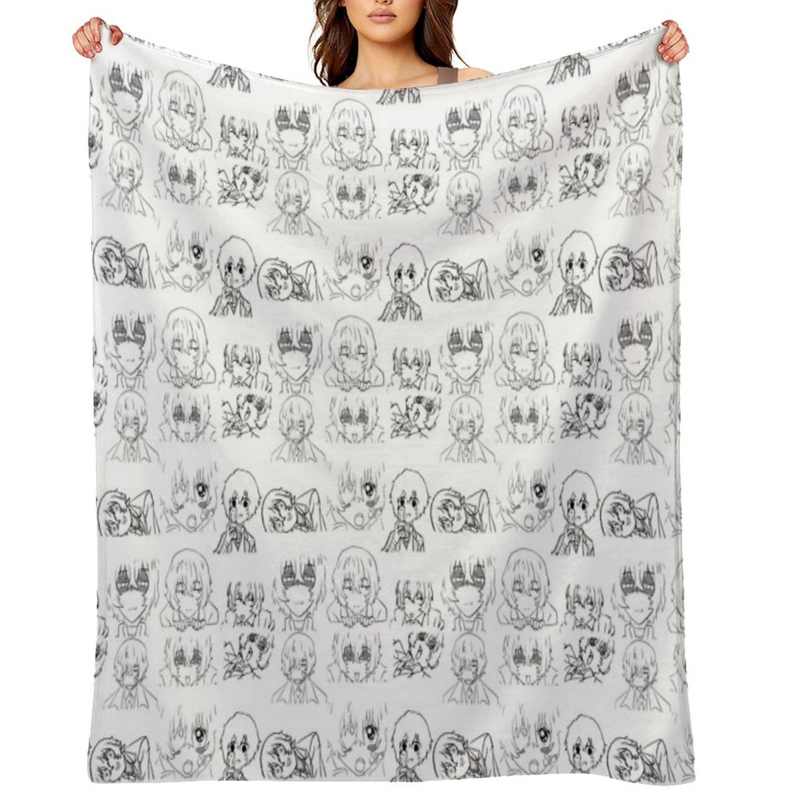 Dazai Pattern Velvety-soft Throw Blanket