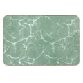 Mint Wave Minimalist Aesthetic Pattern Durable Bath Mat