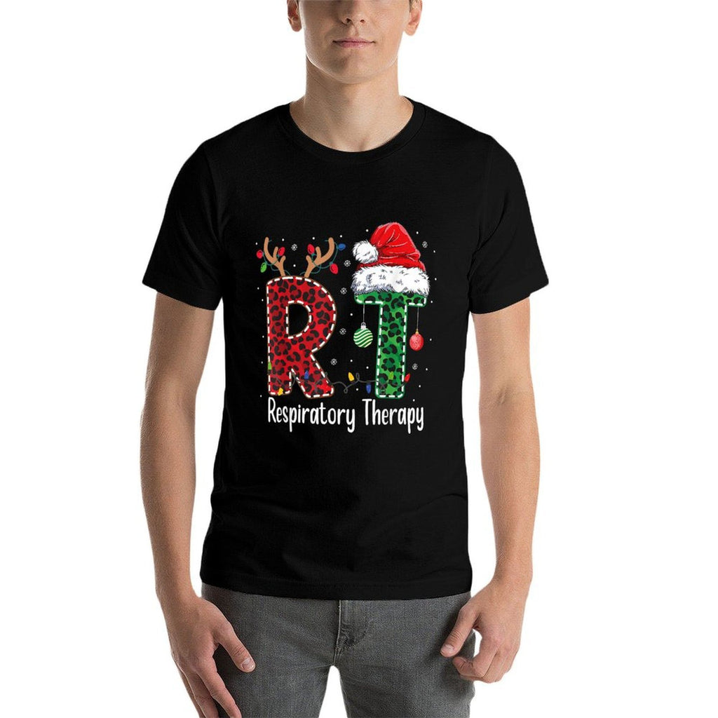 Respiratory Therapist Funny Christmas Future Nurse Design  Fade-proof Color T-Shirt