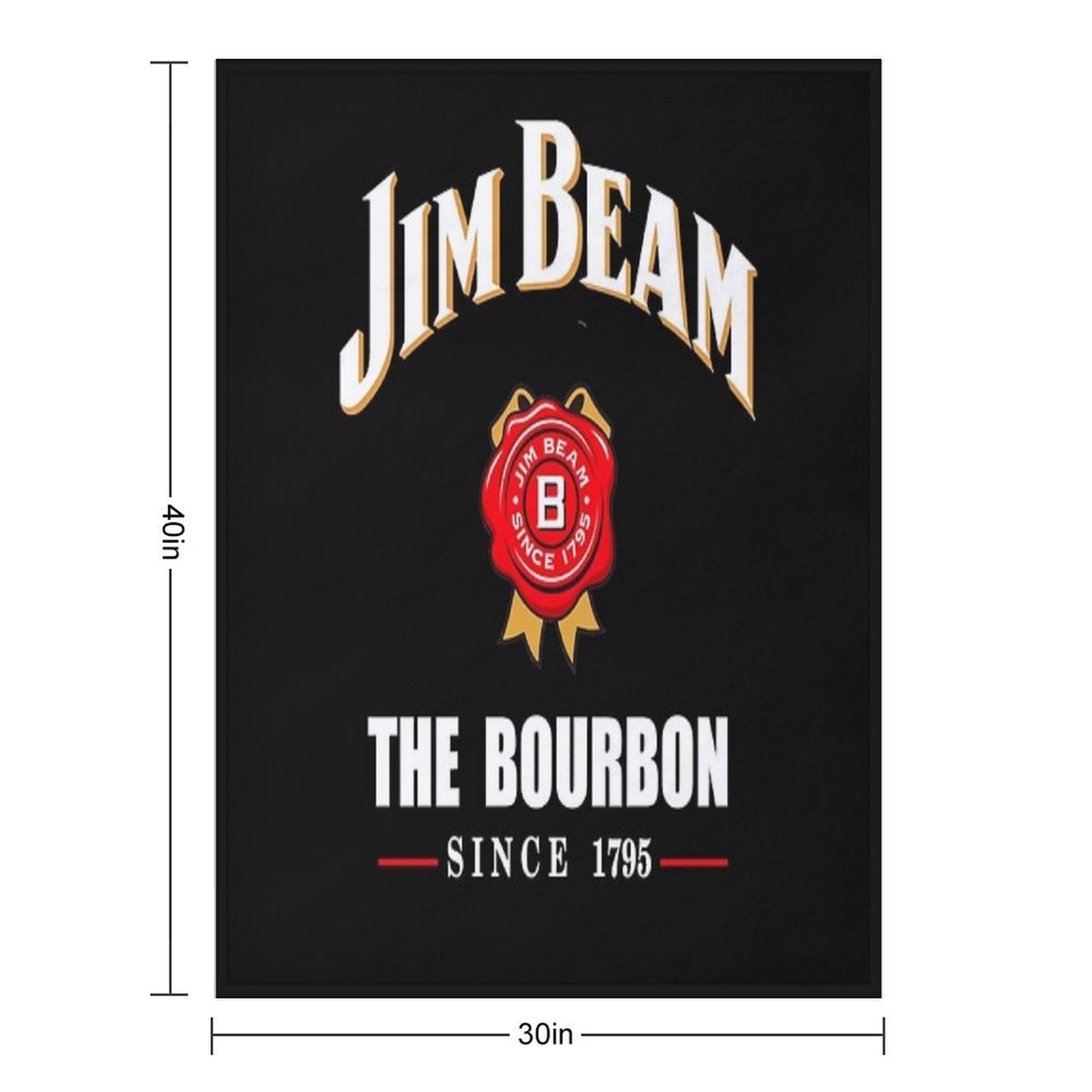 Jim Beam Wrinkle-free Throw Blanket