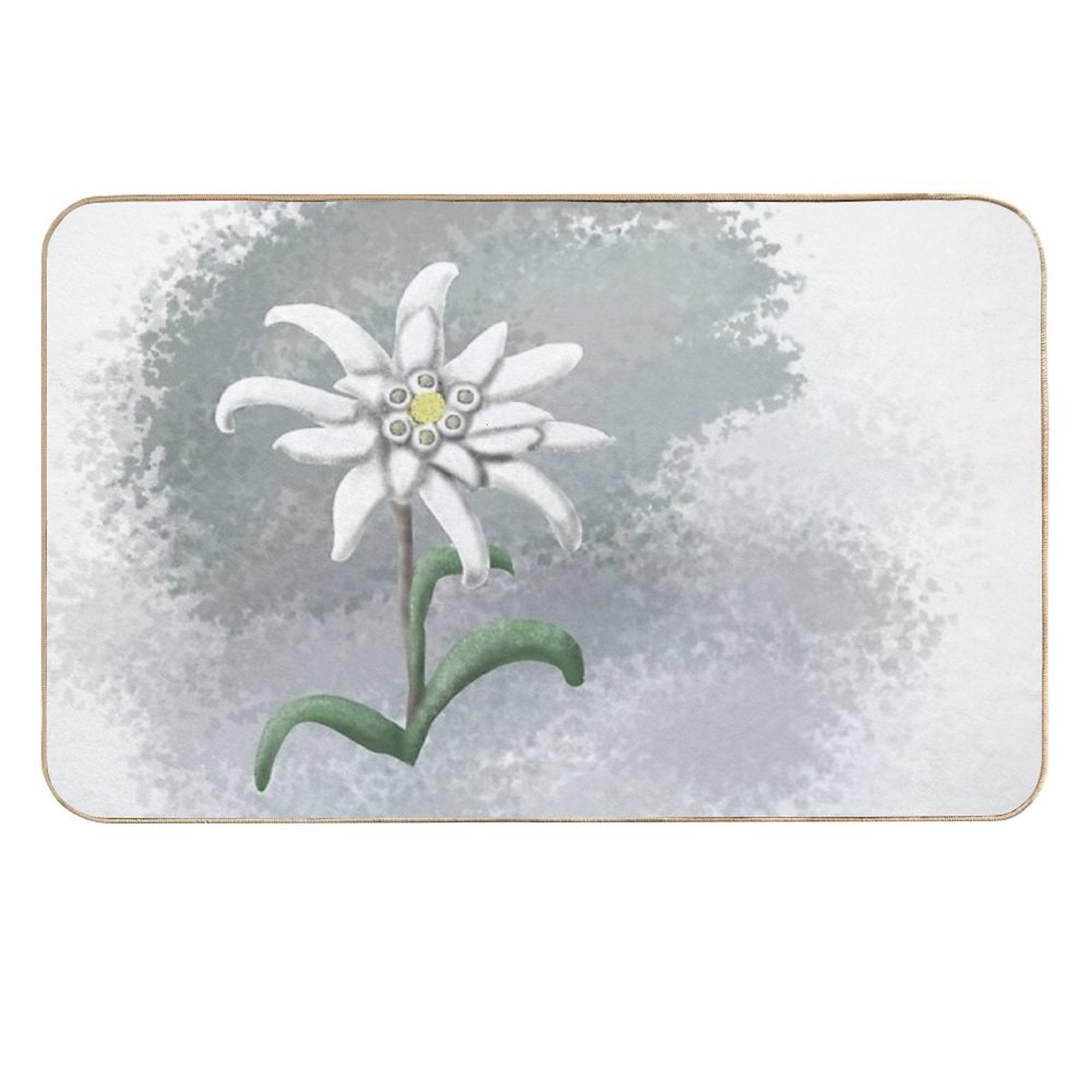 Strength And Beauty- Edelweiss  Slip-Resistant Bath Mat