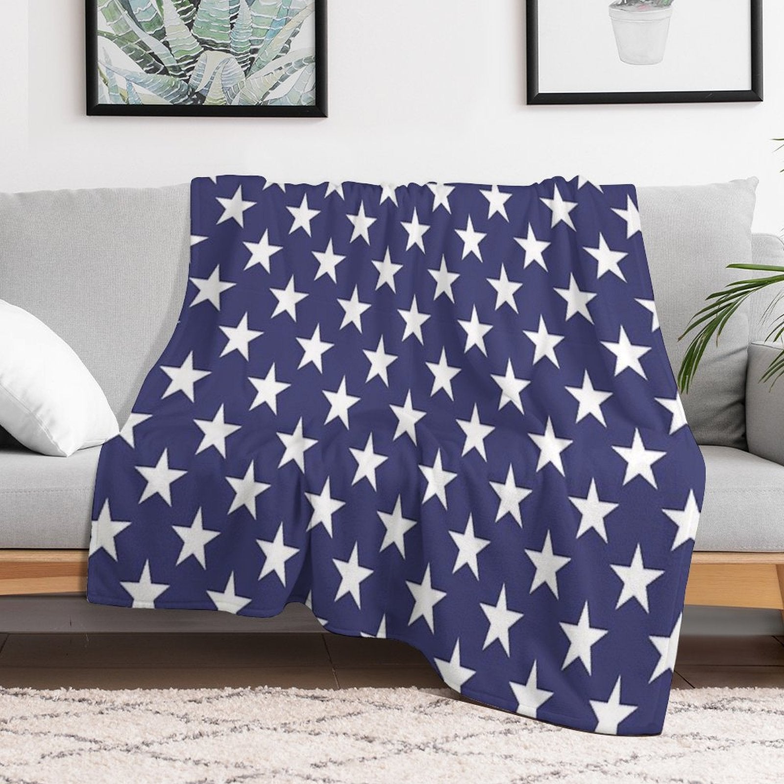 Patriotic Pattern  United States Of America USA Lightweight Throw Blanket
