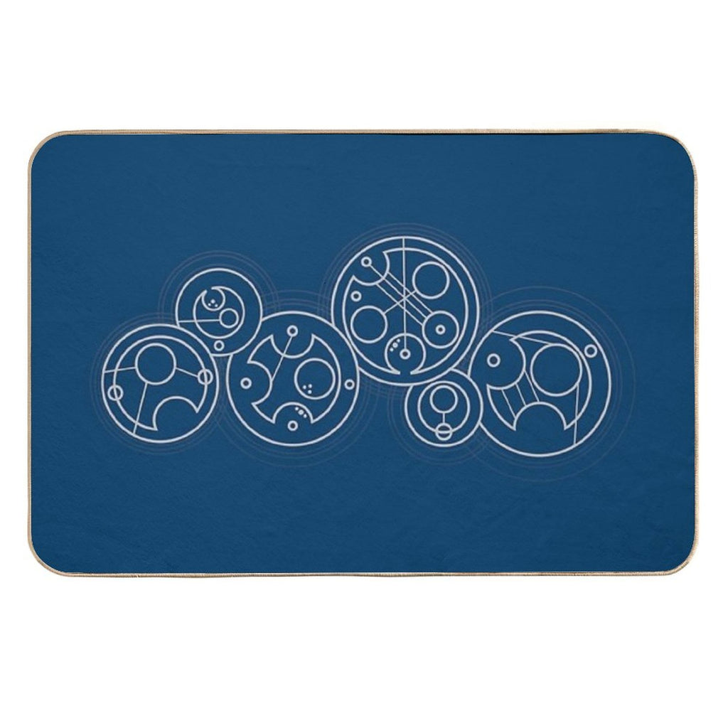 Space, Time, Dimensions, And Their Relativity - Silver  Repositionable Bath Mat