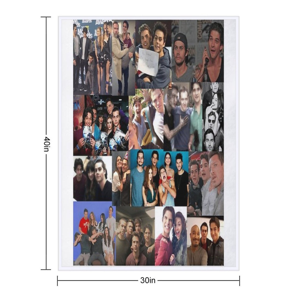 Teen Wolf Collage Eco-conscious Throw Blanket