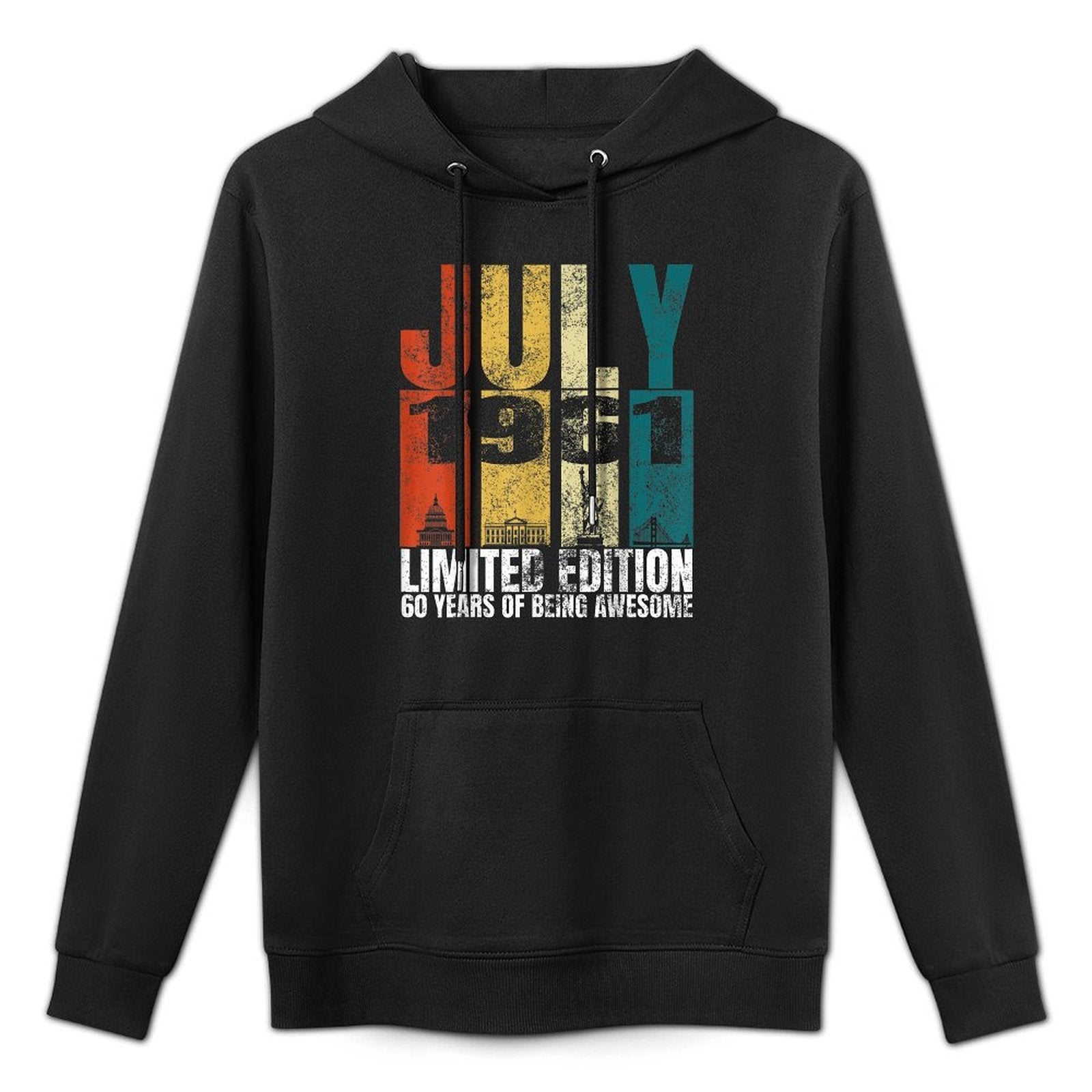 Vintage July 1961 Bday Costume 60 Years Old 60th Birthday Unisex Design Hoodie