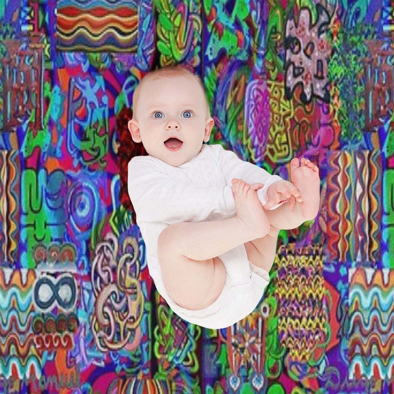 Pop Abstract Sustainable Throw Blanket