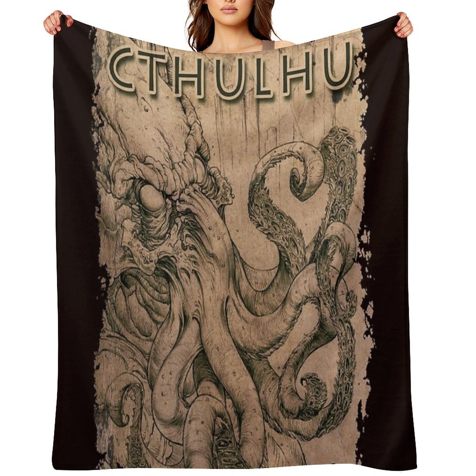 Cthulhu The Ancient Quick-dry Throw Blanket