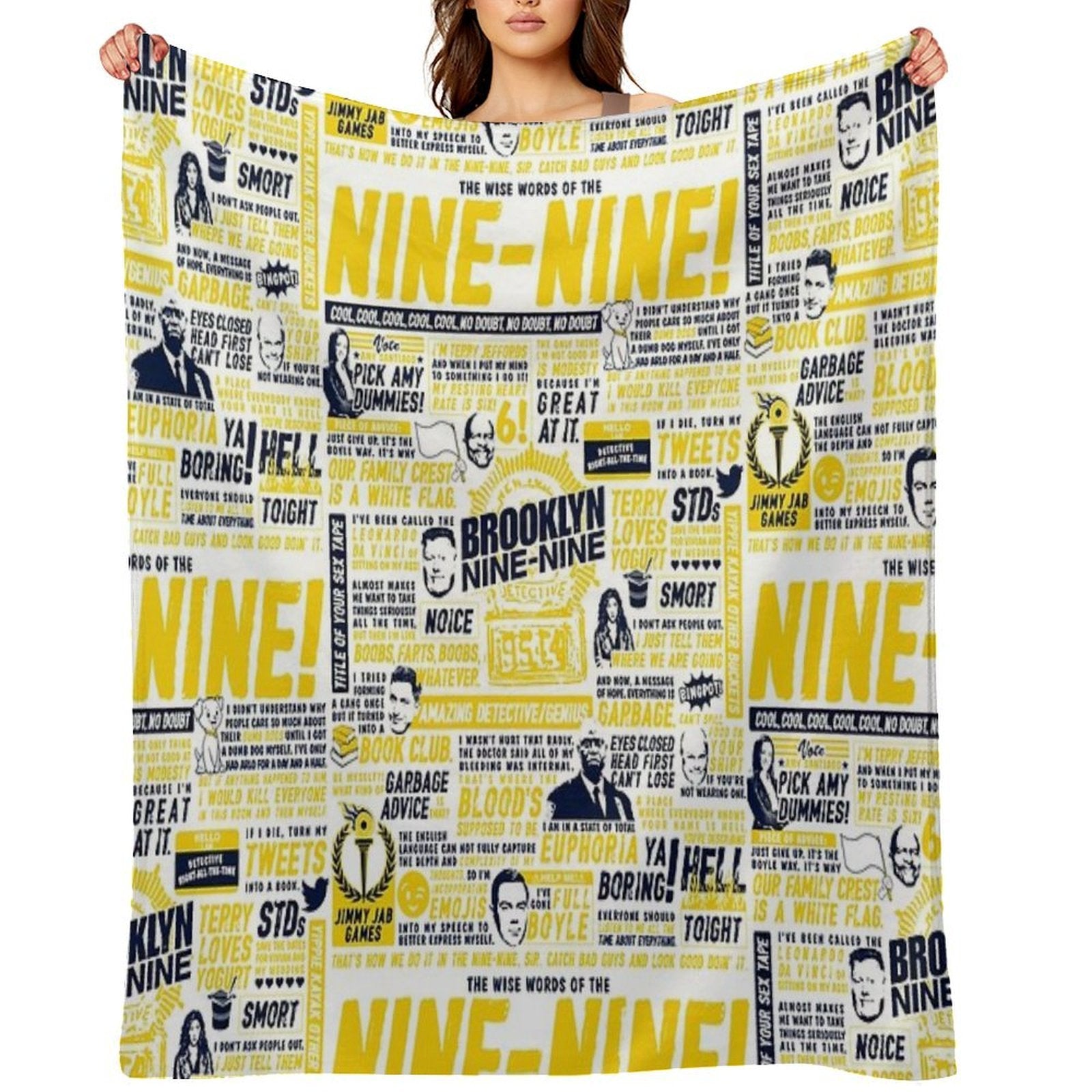 Wise Words of The Nine-Nine (Variant) Wrinkle-free Throw Blanket