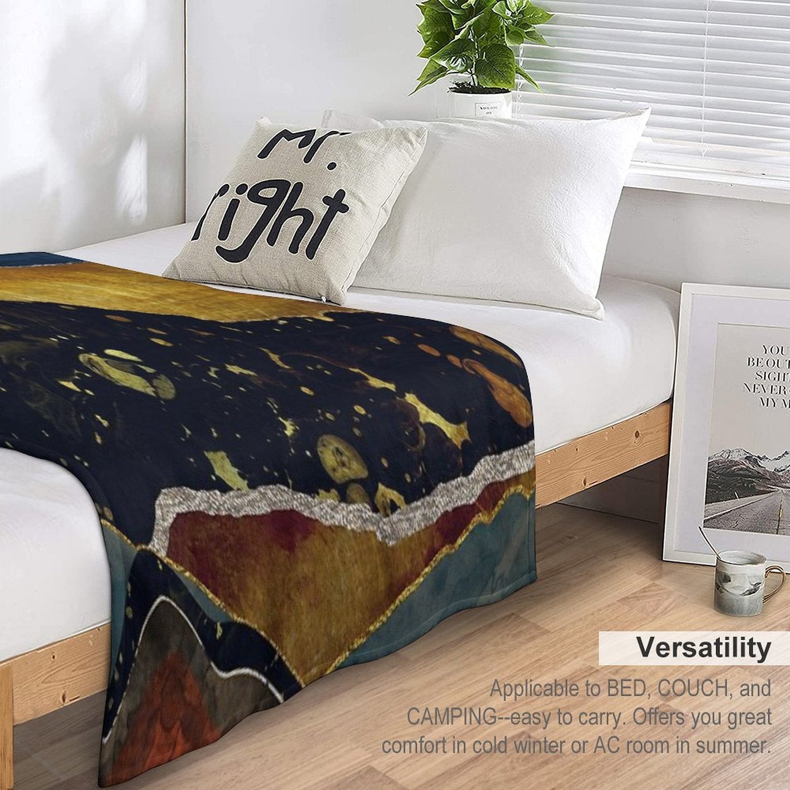 Bronze Night Travel-friendly Throw Blanket
